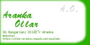 aranka ollar business card